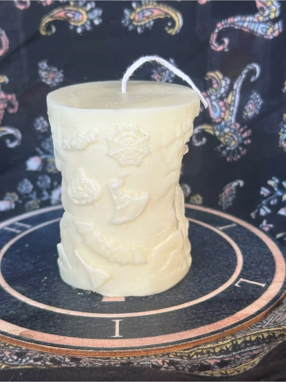 Ivory Forest Witch Pillar Candle